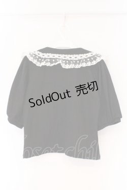 画像3: DearMyLove / レースフリル襟上品リブカットソー L クロ O-26-03-24-086-EL-TO-OW-OS