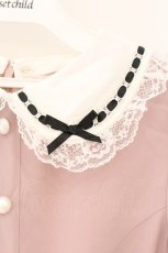 画像2: Ank Rouge / はしごレース丸襟ワンピース M ピンク O-26-03-24-088-CA-OP-OW-OS (2)