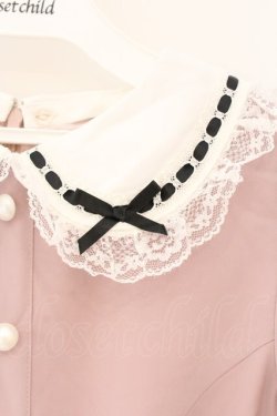 画像2: Ank Rouge / はしごレース丸襟ワンピース M ピンク O-26-03-24-088-CA-OP-OW-OS