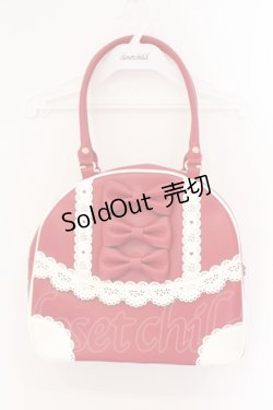 画像1: Chalmiere / ガーリーリボンボストンバッグ  アカ O-26-03-24-008-0-BG-OW-OS