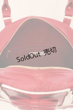 画像4: Chalmiere / ガーリーリボンボストンバッグ  アカ O-26-03-24-008-0-BG-OW-OS