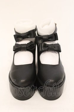 画像2: Ank Rouge / ダブルリボンドーリーシューズ L クロ O-26-03-24-009-CA-SH-IG-OS