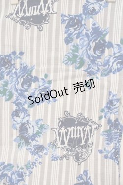 画像2: Moi-meme-Moitie / 浴衣（青薔薇柄）+帯（青）セット  グレー×ブルー×ホワイト O-26-03-24-010-MO-OP-IG-OS