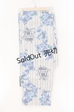 画像3: Moi-meme-Moitie / 浴衣（青薔薇柄）+帯（青）セット  グレー×ブルー×ホワイト O-26-03-24-010-MO-OP-IG-OS