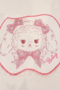 画像2: BABY,THE STARS SHINE BRIGHT / うさくみゃちゃんのおかおタオルハンカチ  ホワイト×シロ O-26-03-24-015-BA-ZA-IG-OS