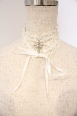 画像1: Moi-meme-Moitie / 燭台レース飾り  ホワイト O-26-03-24-016-MO-ZA-IG-OS