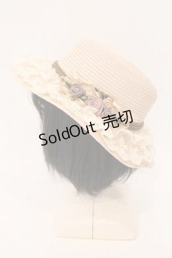 画像1: axes femme / 巻きバラレースカンカン帽  ピンク O-26-03-24-017-AX-AC-YM-OS