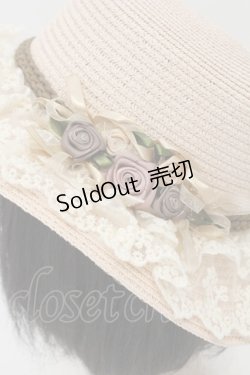 画像2: axes femme / 巻きバラレースカンカン帽  ピンク O-26-03-24-017-AX-AC-YM-OS