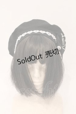 画像2: Angelic Pretty / Heartワッペンベレー  クロ O-26-03-24-020-AP-AC-IG-OS