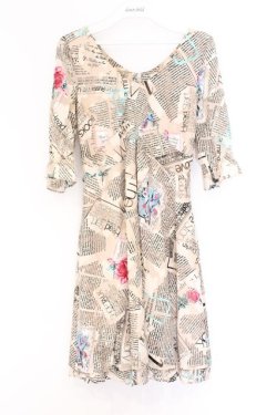 画像1: MILK / フォーチューンBirdドレス  ミルクティー O-26-03-25-038-ML-OP-IG-OS