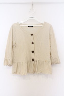 画像1: MILK / チョコボタンラメカーディガン  アイボリー3 O-26-03-25-039-ML-TO-IG-OS