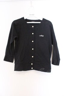 MILK　ミルク　カーディガン　黒　リボン　ドット　カットソー MILK - MILK ミルク カーディガン 黒 リボン ドット カットソーの通販