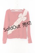 MILK / Sash Ribbon Cardigan （サッシュリボンカーディガン）  アカ O-26-03-25-043-ML-TO-IG-OS