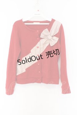 画像1: MILK / Sash Ribbon Cardigan （サッシュリボンカーディガン）  アカ O-26-03-25-043-ML-TO-IG-OS