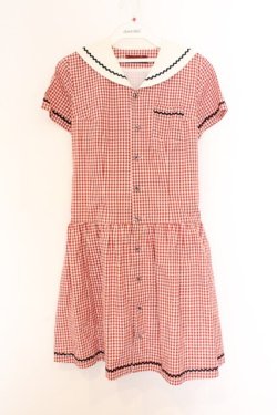 画像1: ネバアランド / グーズベリーワンピース  アカ O-26-03-25-044-LO-OP-IG-OS