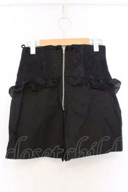 画像3: mon lily / レースアップフリルショートパンツ L クロ O-26-03-25-049-LO-PA-OW-OS