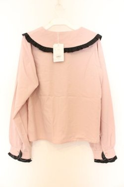 画像3: Honey Cinnamon / バイカラーフリルブラウス F ピンク×クロ O-26-03-25-050-LO-BL-OW-OS