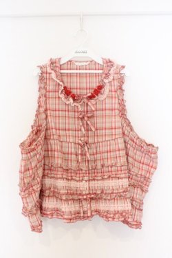 画像1: PINK HOUSE / フリル使いノースリーブブラウス【お直し有り】  ピンク O-26-03-25-051-LO-BL-IG-OS