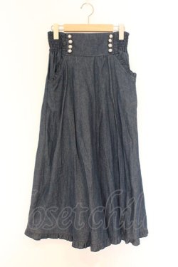 画像1: axes femme / パール釦デザインデニムスカート F インディゴ O-26-03-25-006-AX-SK-IG-OS