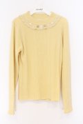 axes femme / バラボトルネックリブプルオーバー F イエロー O-26-03-25-055-AX-TO-OW-OS