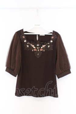 画像1: axes femme / ローズガーデンプルオーバー M ブラウン O-26-03-25-056-AX-TO-OW-OS