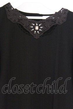 画像2: axes femme / レース袖プルオーバー M クロ O-26-03-25-057-AX-TO-OW-OS