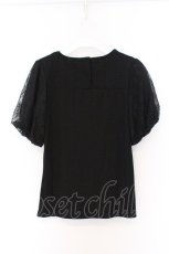 画像3: axes femme / レース袖プルオーバー M クロ O-26-03-25-057-AX-TO-OW-OS (3)