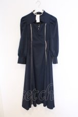 画像1: axes femme POETIQUE / デコルテ開きラインワンピース M ネイビー O-26-03-25-010-AX-OP-YM-OS (1)