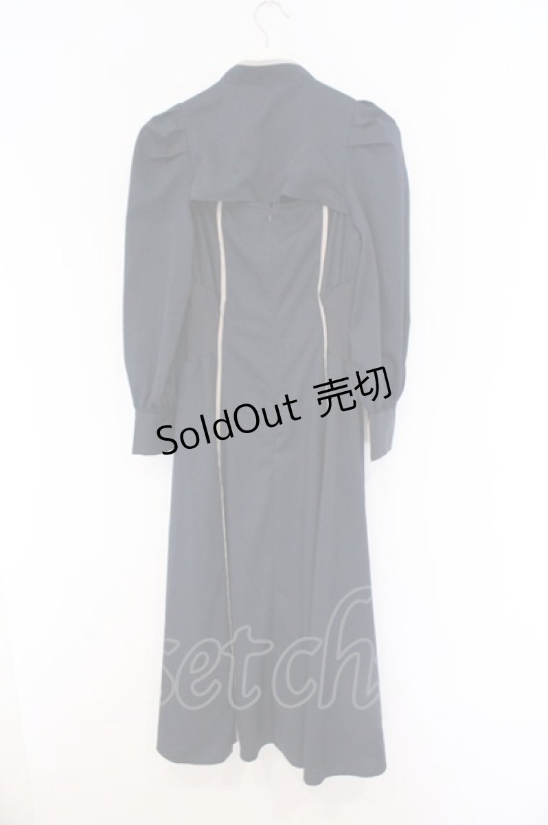 画像3: axes femme POETIQUE / デコルテ開きラインワンピース M ネイビー O-26-03-25-010-AX-OP-YM-OS (3)