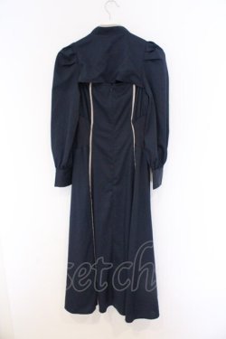 画像3: axes femme POETIQUE / デコルテ開きラインワンピース M ネイビー O-26-03-25-010-AX-OP-YM-OS