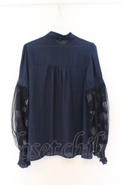 画像3: axes femme / 眠れる森の美女ブラウス M ネイビー O-26-03-25-011-AX-BL-YM-OS