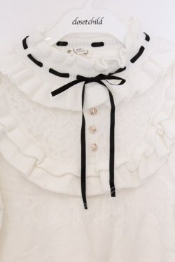 画像2: axes femme / ヨークフリルニット F シロ O-26-03-25-015-AX-TO-YM-OS