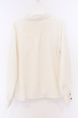 画像3: axes femme POETIQUE / 刺繍襟タックブラウス M アイボリー O-26-03-25-016-AX-BL-YM-OS