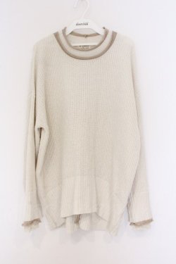 画像1: axes femme / バイカラーボトルネックニット F オフシロ O-26-03-25-018-AX-TO-IG-OS