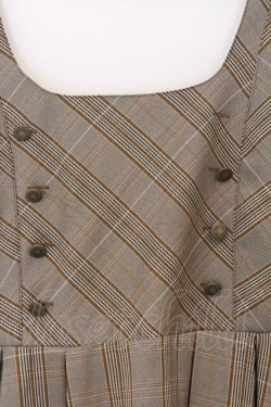 画像2: axes femme / Ｗ釦フィッシュテールジャンパースカート  ブラウン O-26-03-25-019-AX-OP-IG-OS