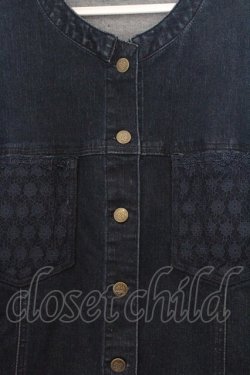 画像2: axes femme / ノーカラージャケット L インディゴ O-26-03-25-020-AX-JA-IG-OS