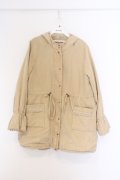 axes femme / フード付ミドル丈モッズコート L ベージュ O-26-03-25-022-AX-CO-IG-OS