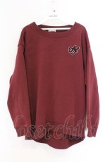 画像1: axes femme / サガラ刺繍裏起毛トレーナー F ワイン O-26-03-25-025-AX-TO-IG-ZT657 (1)