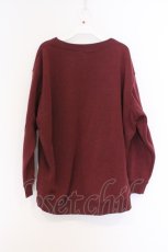 画像3: axes femme / サガラ刺繍裏起毛トレーナー F ワイン O-26-03-25-025-AX-TO-IG-ZT657 (3)