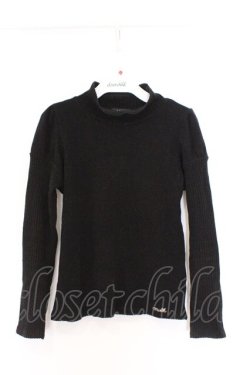 画像1: MILK / ボトルネックニットトップス  クロ O-26-03-25-033-ML-TO-IG-OS