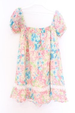 画像3: LIZ LISA / はわせレース花柄ワンピース F ピンクｘサックスｘグリーン O-26-03-27-034-LO-OP-YM-OS