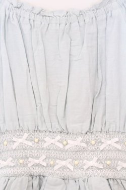 画像2: LIZ LISA / ウエストシャーリングコットンワンピース  ブルー O-26-03-27-036-LO-OP-YM-OS