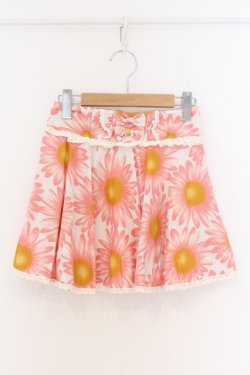 画像1: LIZ LISA / 花柄ミニスカート 0 シロｘピンク O-26-03-27-040-LO-SK-YM-OS