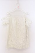 LIZ LISA / バックスリット総レースオフショルトップス M シロ O-26-03-27-043-LO-TO-YM-OS