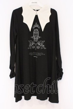 画像1: SEX POT ReVeNGe / BAD COLLAR CROSS カットワンピース M ブラック×ホワイト O-26-03-27-005-SP-OP-OW-OS