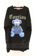 Jamie エーエヌケー / くまちゃんプリントBig Te　Tシャツ M クロ O-26-03-27-046-LO-TO-OW-OS