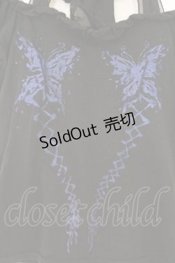 画像2: BPN / 蝶プリントパフカットソー M ブラック O-26-03-27-048-GO-TO-OW-OS