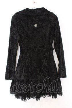 画像3: ALGONQUINS / 裏地チェックベルベットコート 2 ブラック×レッド O-26-03-27-050-AL-CO-OW-OS