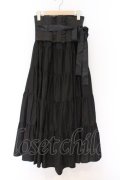 BPN / コルセット付きロングティアードスカート M ブラック O-26-03-27-051-GO-SK-OW-OS
