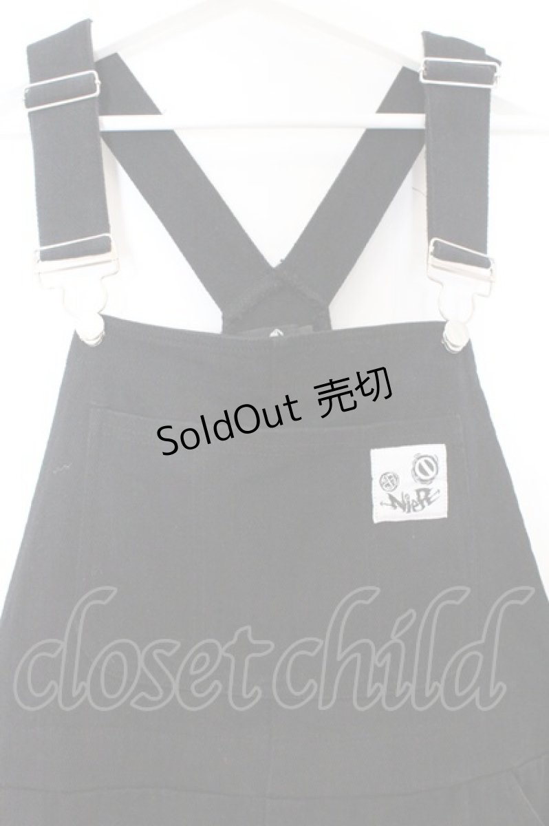 画像2: NieR Clothing / オーバーオール F ブラック O-26-03-27-052-PU-OP-OW-ZT032 (2)